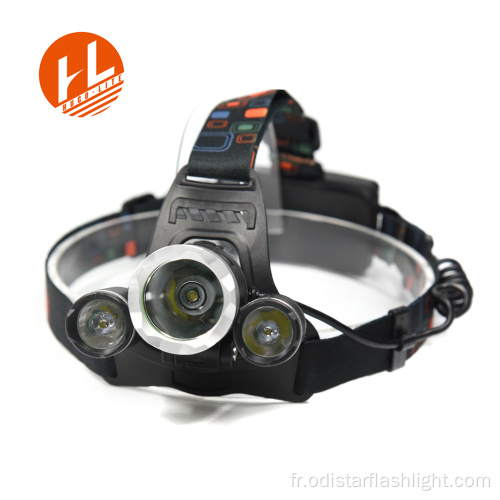 Lampe frontale rechargeable 10W CREE 18650